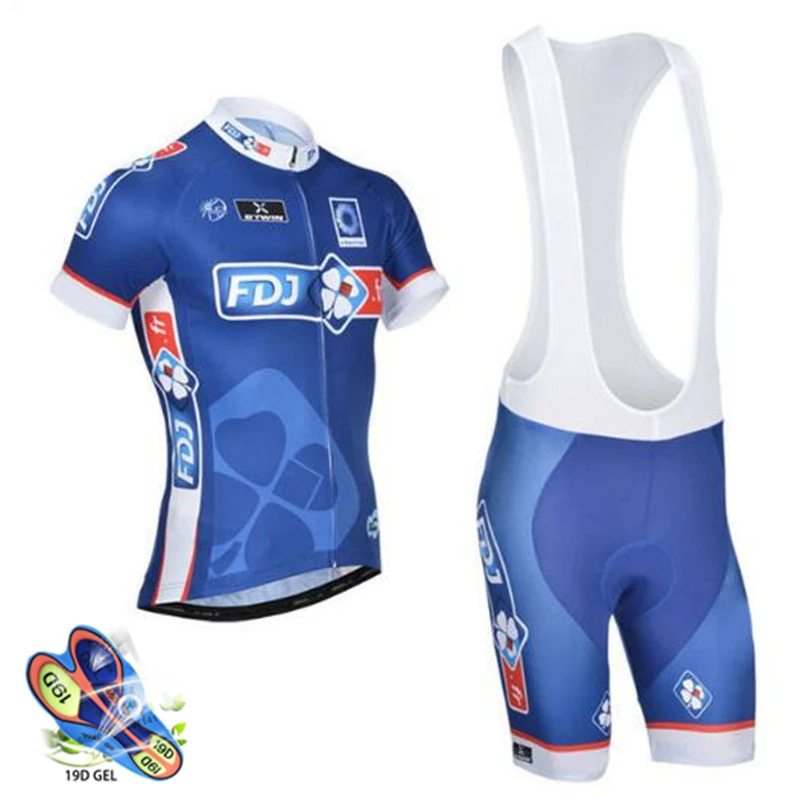 Набор для велоспорта Pro Team FDJ одежда для велоспорта велотренажеры комплект велосипедных трикотажных трусов Ropa Ciclismo Hombre комплект для велоспорта