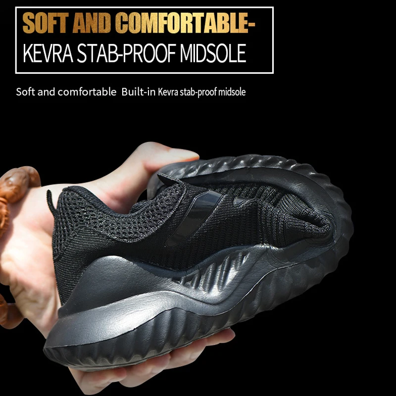 Неразрушимая безопасная обувь Рабочая со стальным носком спортивный стиль