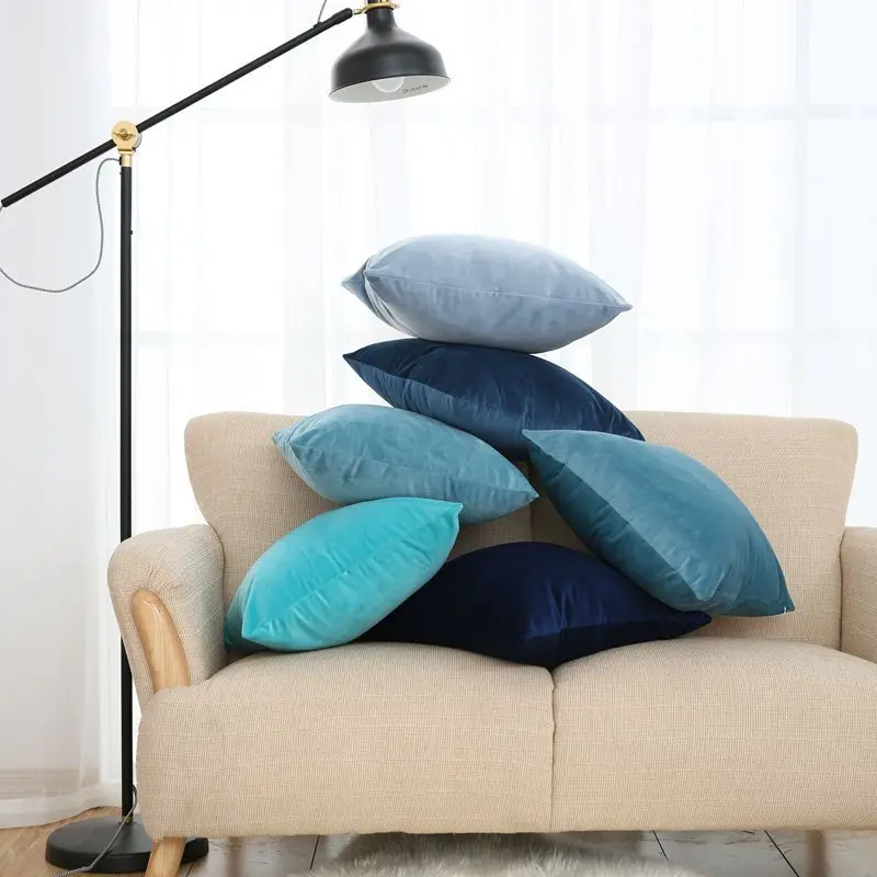 LeRadore Роскошное однотонное голландское бархатное покрытие для подушки наволочки