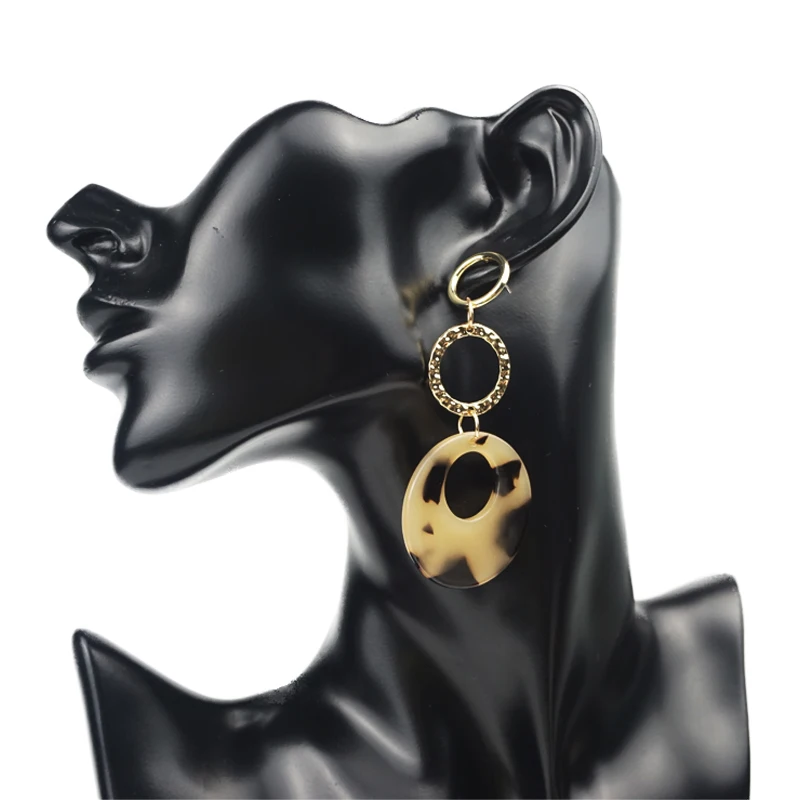 Женские леопардовые акриловые серьги M &amp G модные длинные серьги-гвоздики с