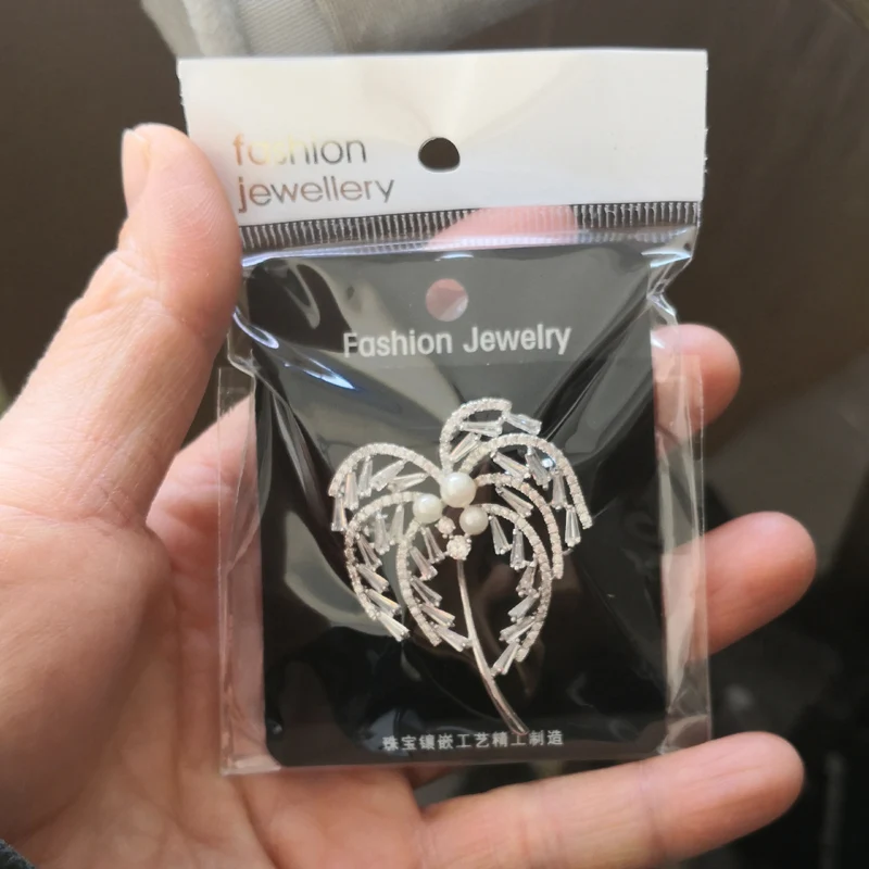 Женская Брошь из меди и кокоса брошь с жемчугом цирконами в форме пальмы