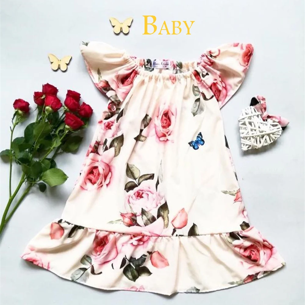 

Parent-child outfit Family Mother And Daughter Sleeveless Ruffles Floral Printing Family Clothes Dress Kids Dresses For Girls