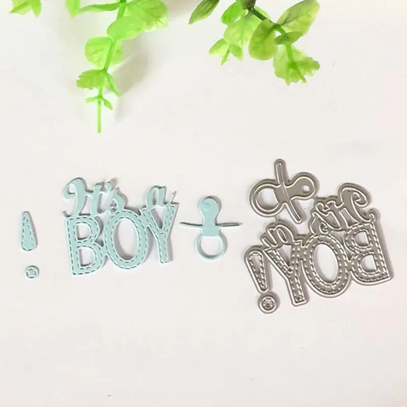 Углеродистая сталь &quotIt's a boy!" Детские трафареты для душа штамповки тиснение