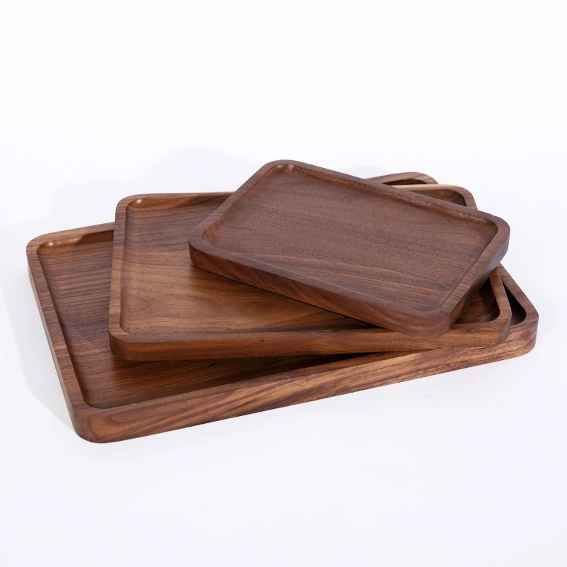 

Natural Zebra Wood Modern Simplicity Serving Tray Kung Fu Tea Cutlery Trays Pallet Fruit Dessert Plate 9 Sizes Available