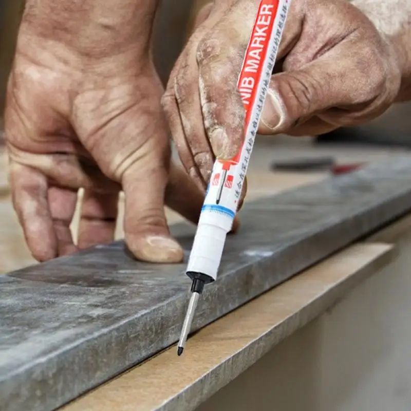 

20mm Water Resistance Bathroom Deep Hole Long Nib Marker Pens Multi-function Woodworking Renovation Depth Marker Pen