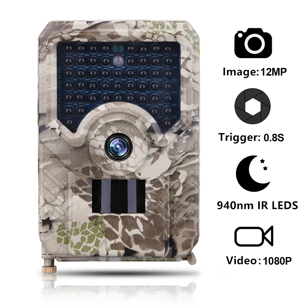 Камера для фотоловушки Pr200 камера 12mp 49 шт. 940nm ip56 Водонепроницаемая диких животных