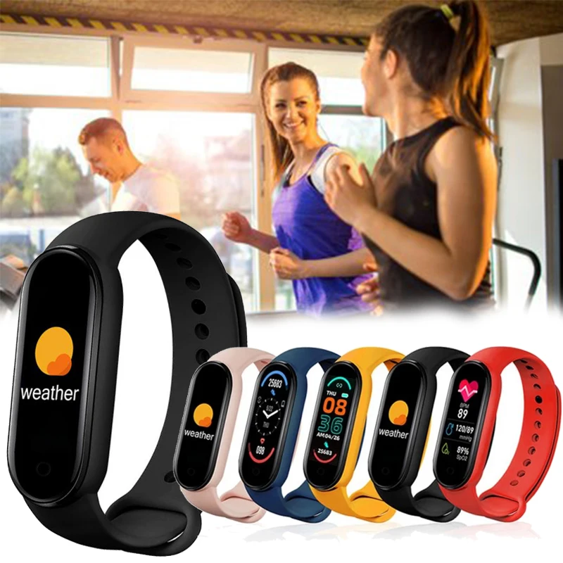 Смарт-часы M6 для мужчин и женщин Детские пульсометр фитнес-трекер спортивный