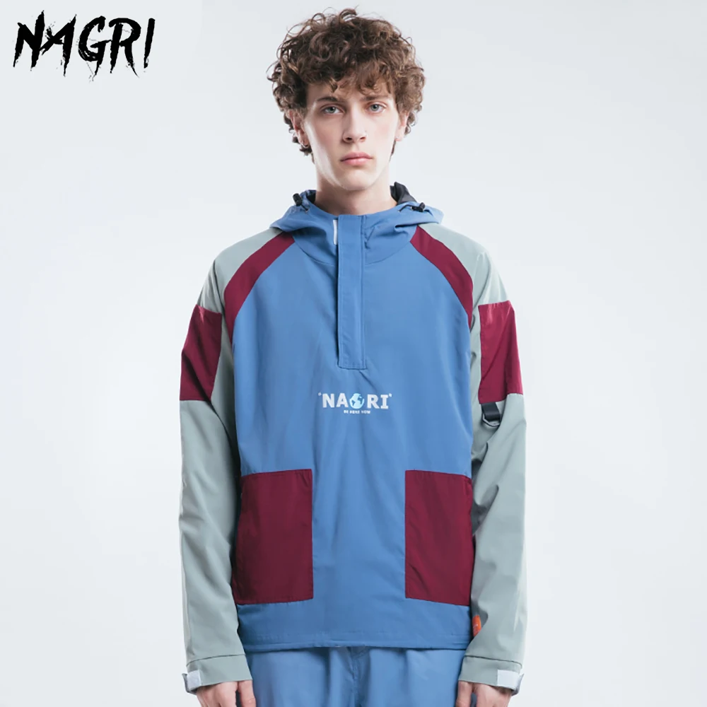 Нагри в стиле хип хоп с капюшоном и защитой от ветра куртка на весну осень пэчворк