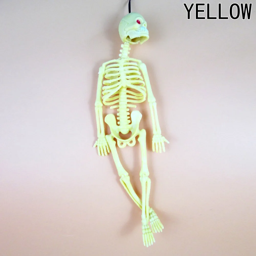 Забавные фокусы брелок игрушка Реплика светящийся череп скелет Хэллоуин модель