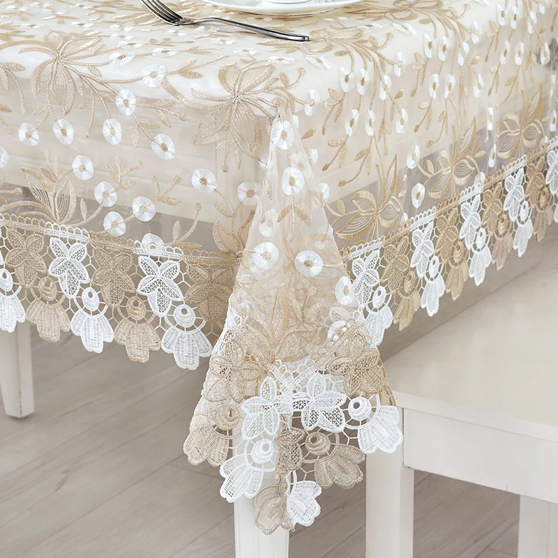 Скатерть с вышивкой европейская кружевная скатерть для стола скатерти круглого