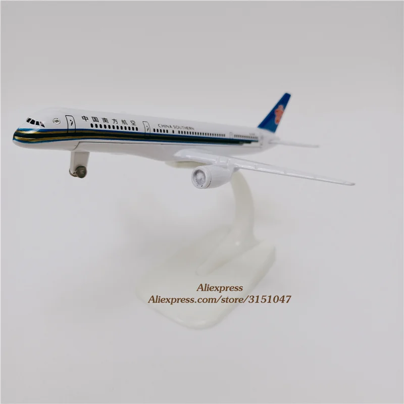 

Модель самолета из металлического сплава, 16 см, авиакомпании China South Airlines, модель самолета с литыми колесами в подарок, Боинг 757 B757