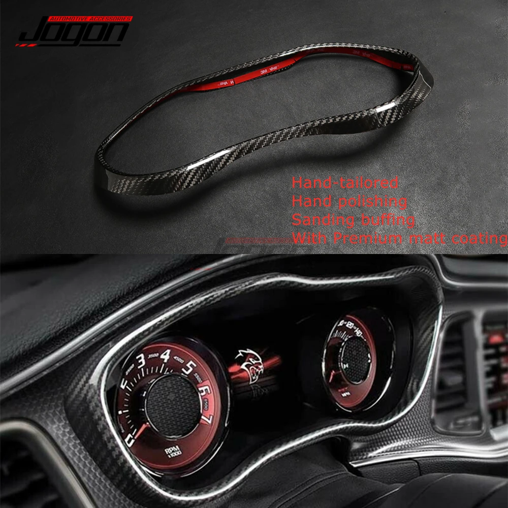 

Настоящее углеродное волокно для Dodge Challenger GT SRT SXT 2015-2019 2020 отделка салона автомобиля приборной панели спидометра приборной панели