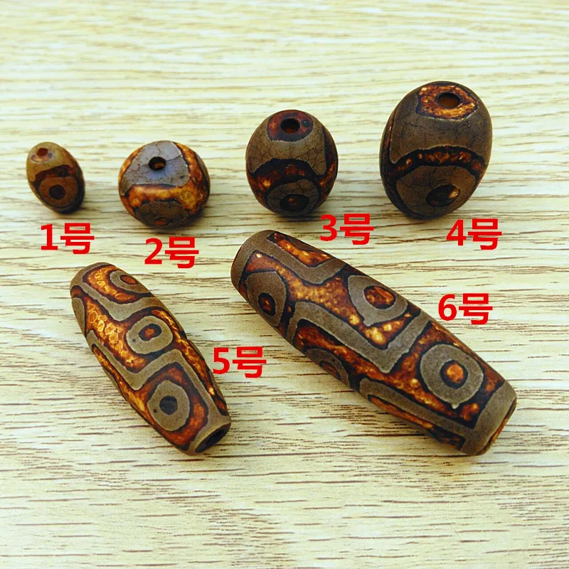 Античный жемчуг с тремя глазами девять глаз тибетский Старый Агат сделай сам