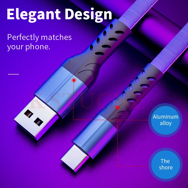 3A USB Type C Cable Quick Charger For Samsung S9 S8 Plus Note9 Huawei Honor Data Sync Type-C Phone Charging Cord | Мобильные
