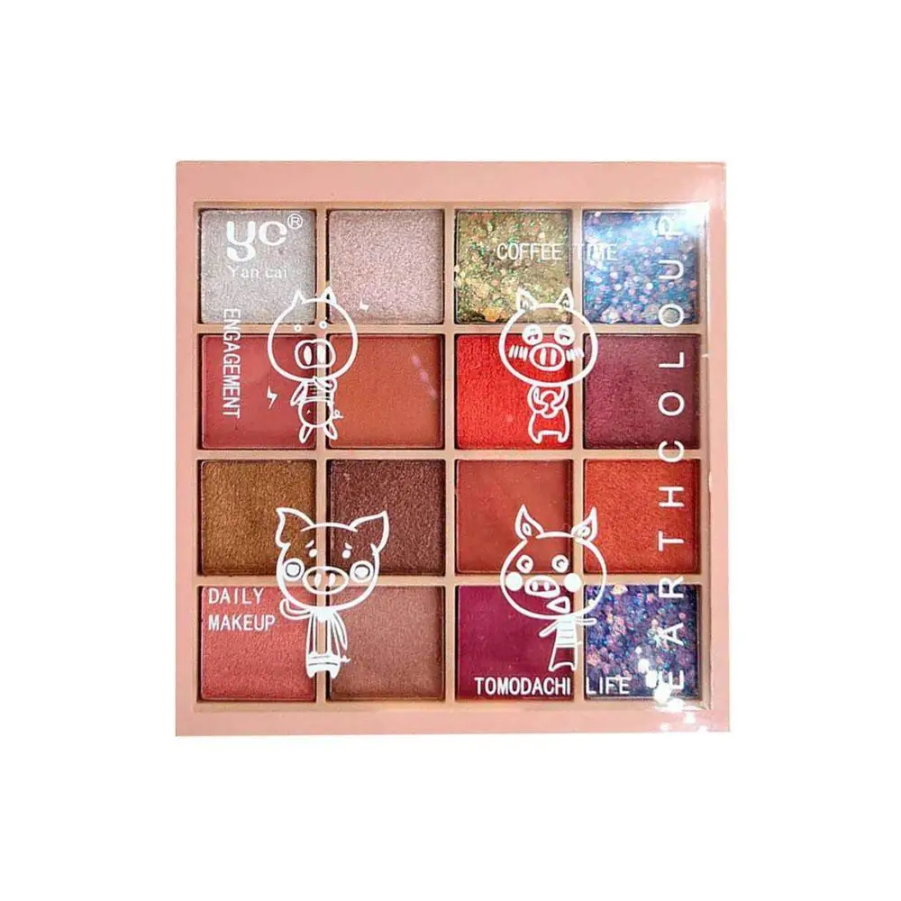 Новые модные блестящие тени для век 16 цветов Тени макияж металлик палитра теней