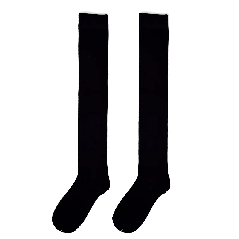 

High Knee Socks Women's Thigh High White Black Stockings Black Over Knee Stockings for School Girls Ladies Long Stocking 6color