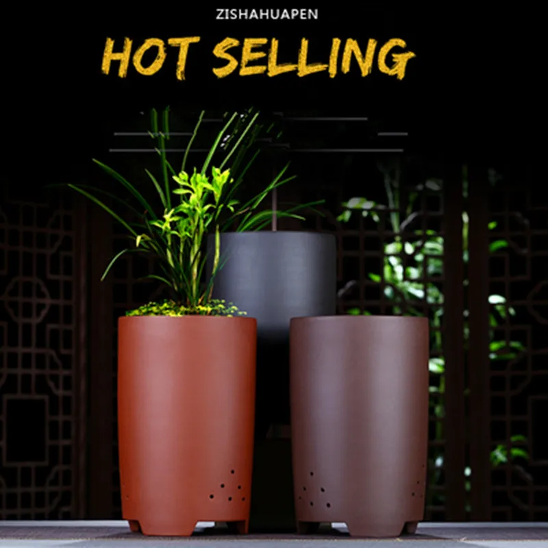 Фиолетовый Глиняный умывальник орхидеи Исин тонкая керамика Большой цветок