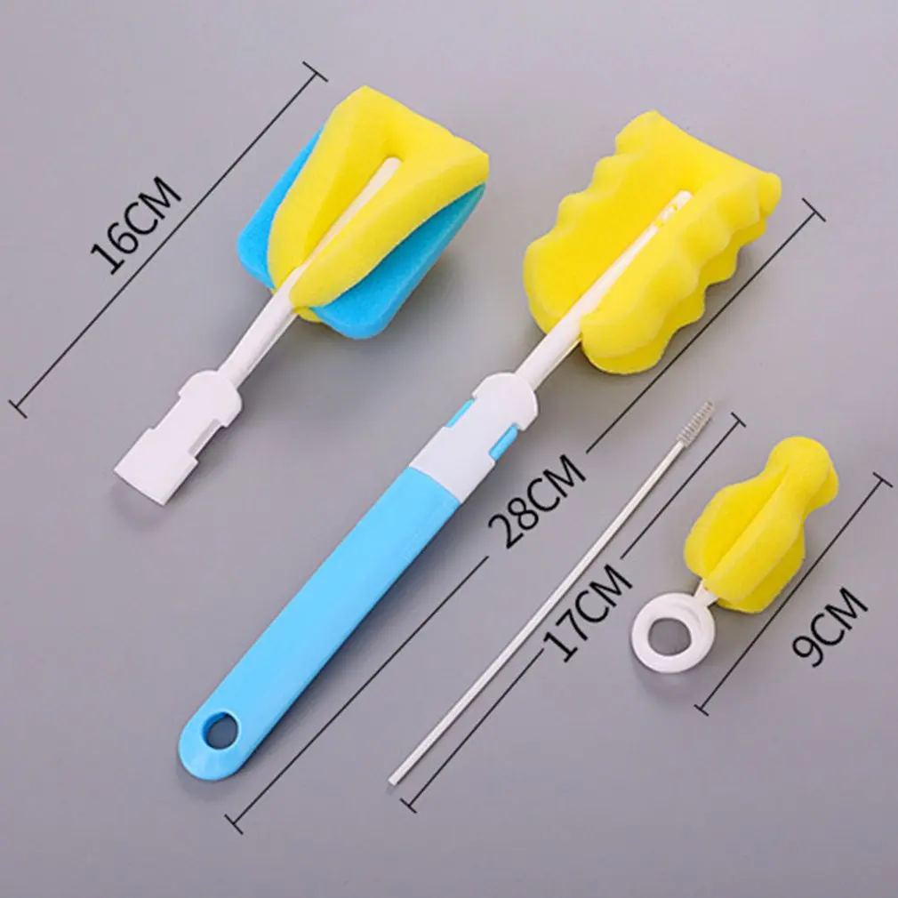 

Bottle Brush Sponge Plastic Glass Milk Water Cup Cleaning Feeding Bottle Brush Dummy Nipple Pacifier Brushes