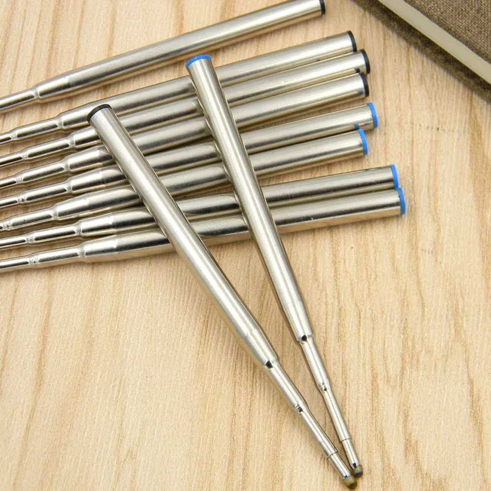 5 шт. Металлические Синие или черные чернила заправка шариковая ручка заправки|pen