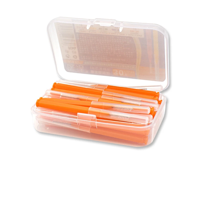 30 Pcs L Shaped Interdental Brush Denta Floss Cleaners Orthodontic dental teeth Toothpick Oral Care tool |