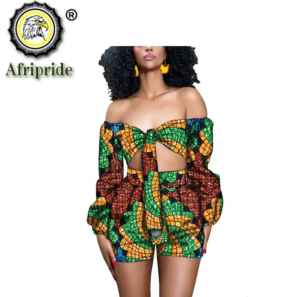 2020 в африканском стиле костюмы для женщин AFRIPRIDE с принтом из чистого хлопка без