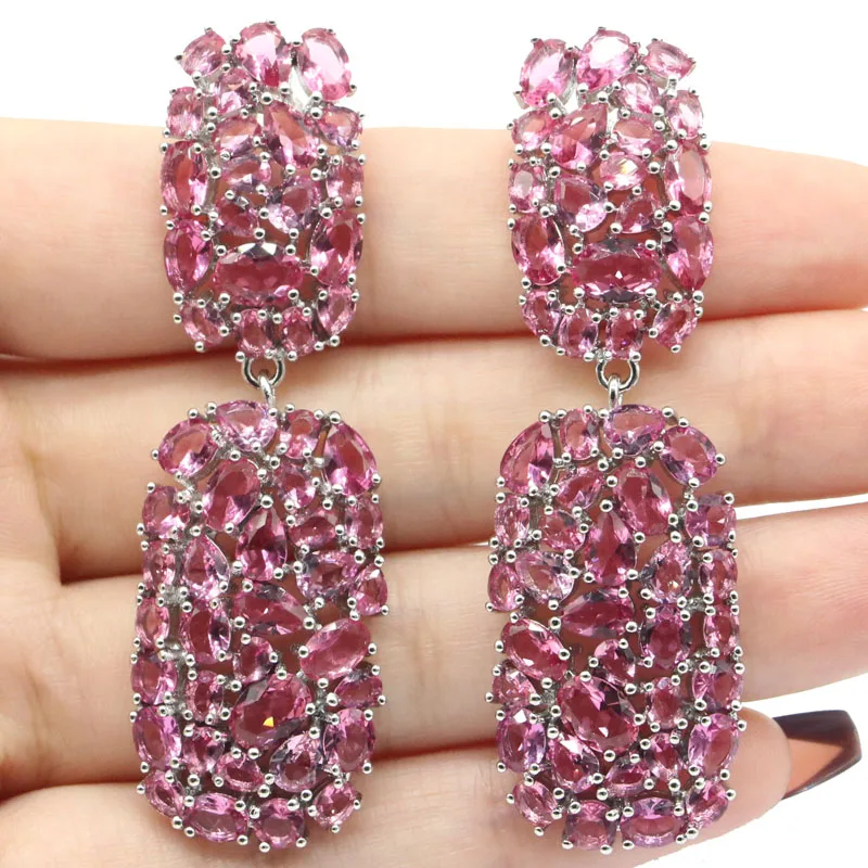 62x20 мм элегантные длинные большой создан розовый турмалин драгоценный камень