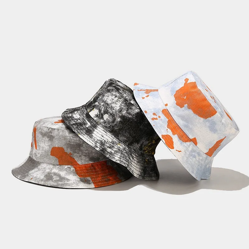 Панама из 2020 хлопка с принтом граффити шляпа рыбака уличная дорожная