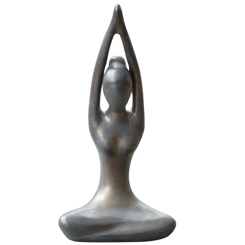 

Modern Simple Creative Figurine Yoga Ceramic Craft Abstract Desk Accessories Decoracion Hogar Moderno Kawaii Room Decor JQ