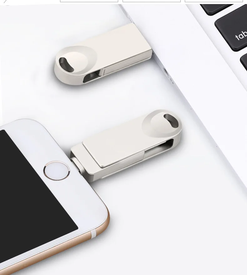 OTG Adapter USB Flash drive for Lightning Micro USB for Iphone Ipad Android devices USB 3.0 Devices pendrive 8G 16G 32G 64G 128G