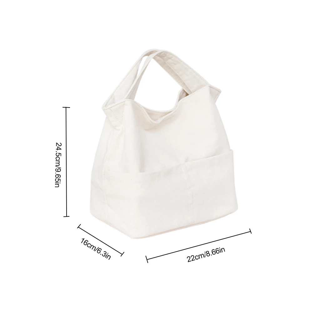 

Portable Cooler Bag Canvas Lunch Bag Bento Bag Lunch Box Bag Student Bring Lunch Bag Picnic Bag