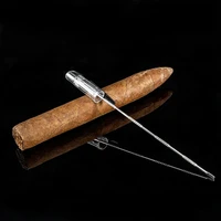 stainless steel cigar needle for smoking cigar punch cutter portable metal cigars puncher travel smoking tool accessories