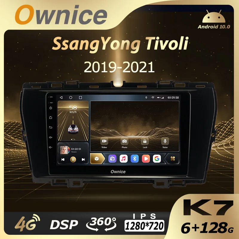 

Автомобильный радиоприемник K7 Ownice 6G + 128G Android 10,0 для SsangYong Tivoli 2019 - 2021 мультимедийный плеер Видео Аудио 4G LTE GPS Navi