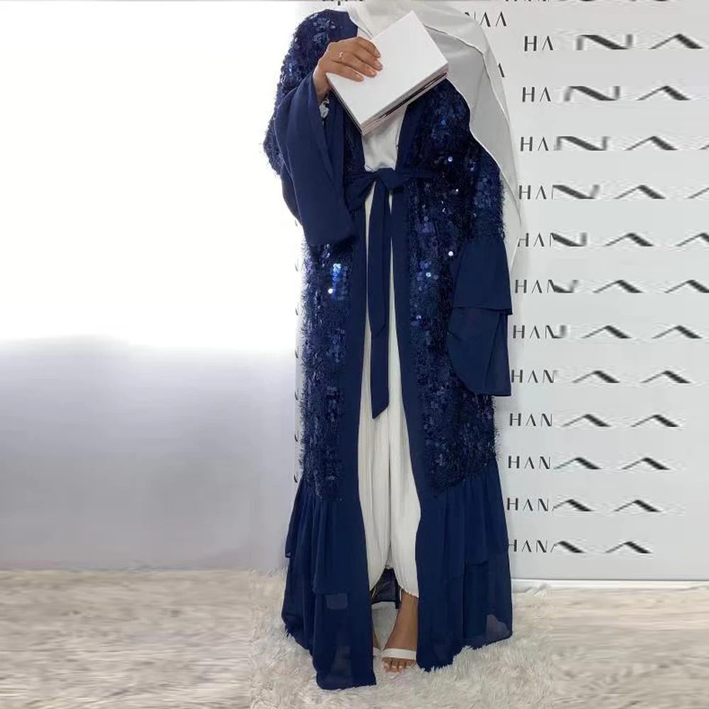 Кимоно Eid Open Dubai Abaya кардиган хиджаб мусульманское платье женские турецкие платья