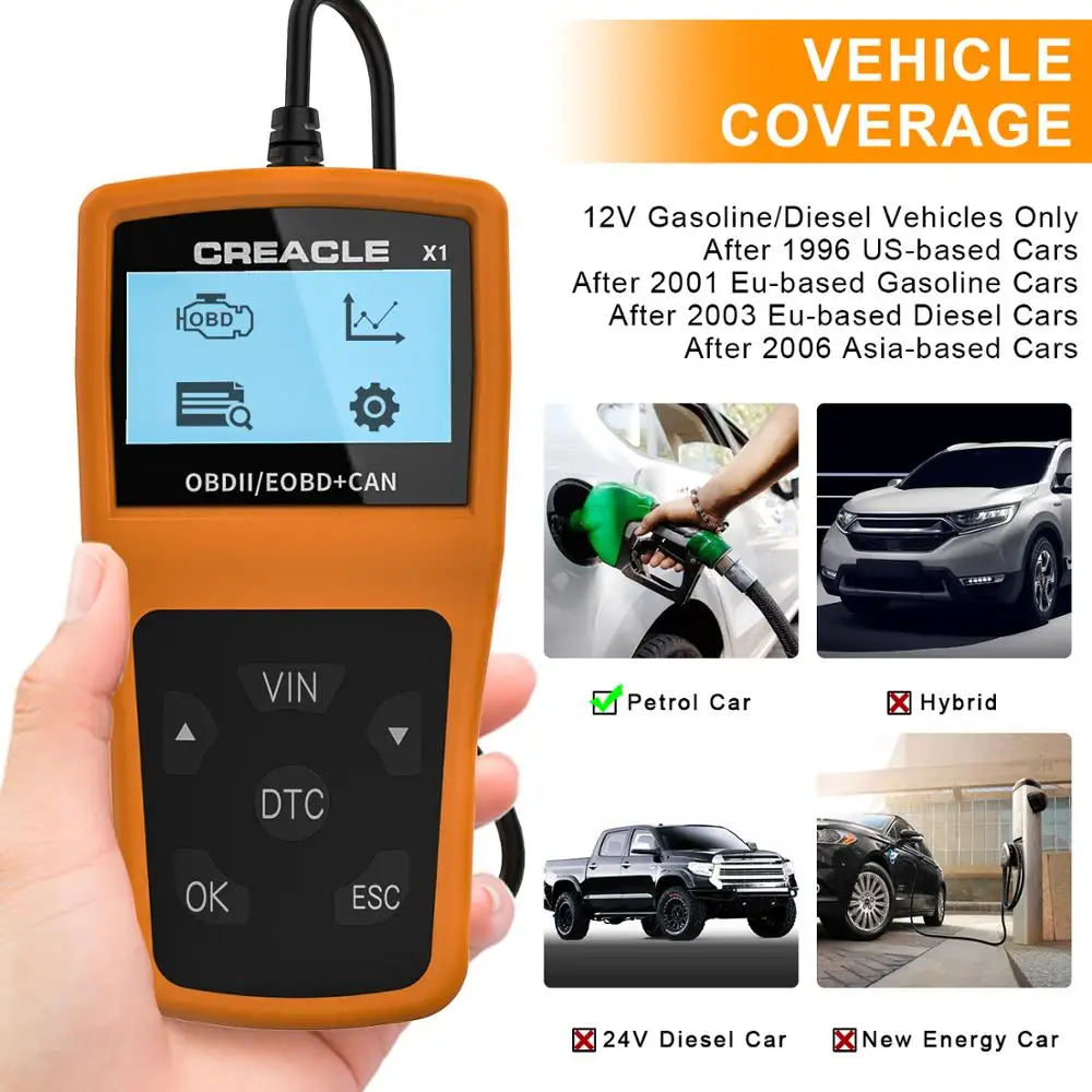 X1 Считывание/очистка автомобиля диагностический автоматический инструмент