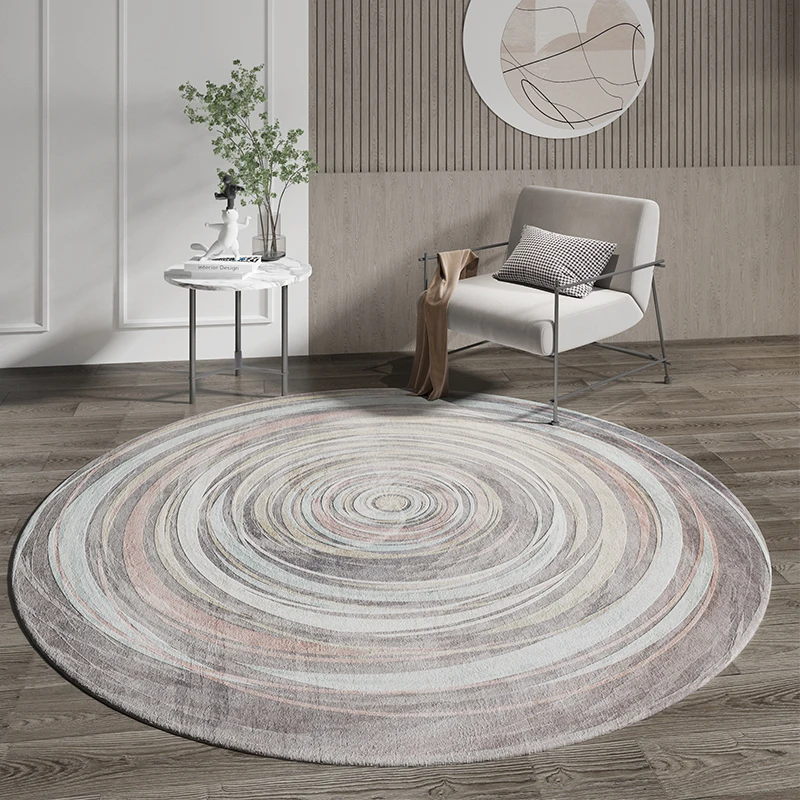 

Round carpet Nordic modern simple hanging basket mat floor mat Computer Swivel chair mat bedroom luxury bedside blanket washable