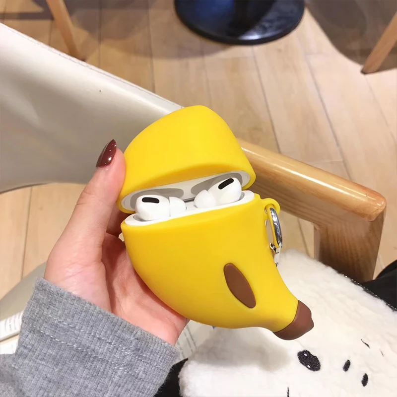3D силиконовый чехол для наушников Airpods Pro с милым мультяшным рисунком Apple Air pods 3