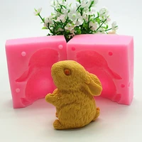 3d rabbit shape silicone cake mold dessert baking bunny mold chocolate bakeware pastry decorating diy resin mould