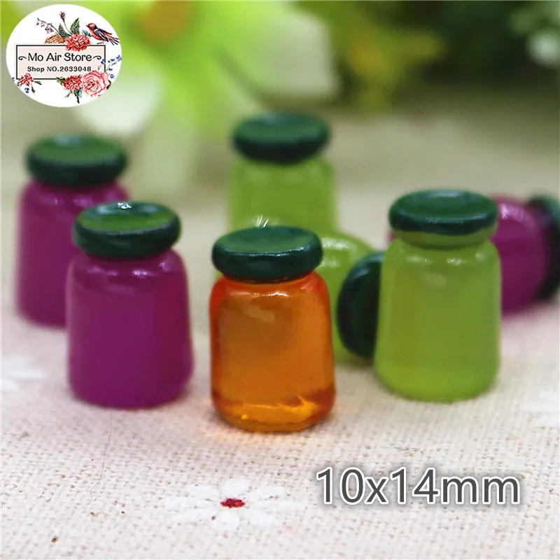 

Resin 3D Cabochon Jam pot 10x14mm Art Supply Decoration Charm Craft