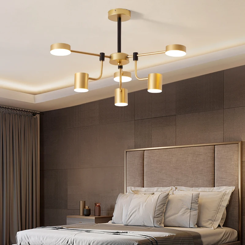 Современная модная черная золотая белая светодиодная потолочная подвесная