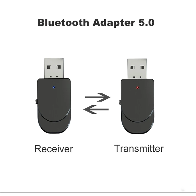 2 в 1 Bluetooth приемник передатчик Мини Bluetooth 5,0 аудио AUX RCA USB 3,5 мм разъем для ТВ ПК автомобильный комплект беспроводной адаптер Черный