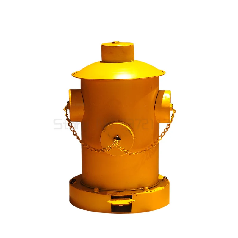 

Creative trash can pedal retro iron fire hydrant model bar restaurant organizer storage holder