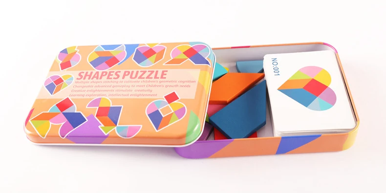 Монтессори обучающая Волшебная книга Магнитная 3D Головоломка Tangram игра креативная головоломка магнитная головоломка подарок для мальчиков и девочек PT-12
