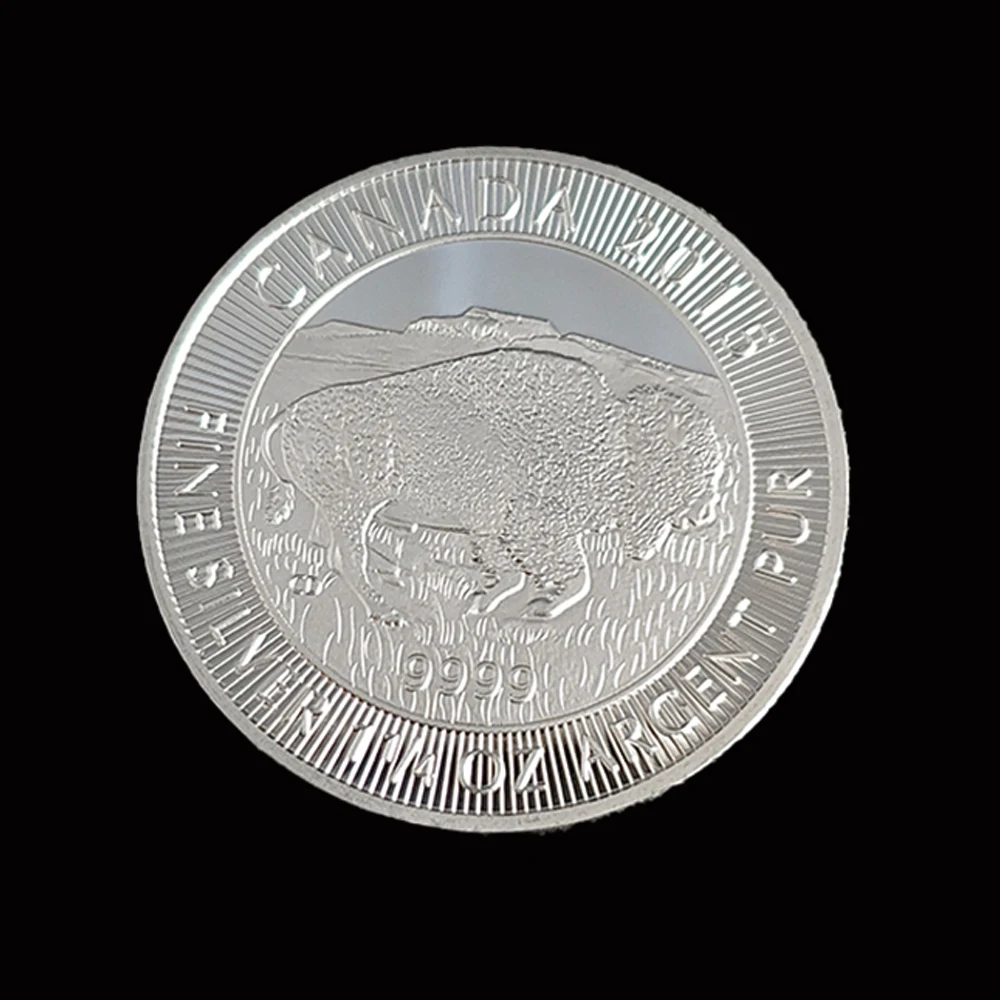 

2015 North America Bison Commemorative Silver Coins 1OZ Elizabeth II Collectibles For Gifts