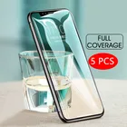 5 шт.лот полное покрытие закаленное стекло для iPhone 11 Pro Max X XS XR SE 2020 защита для экрана Защитное стекло для iphone 6 6s 7 8 Plus