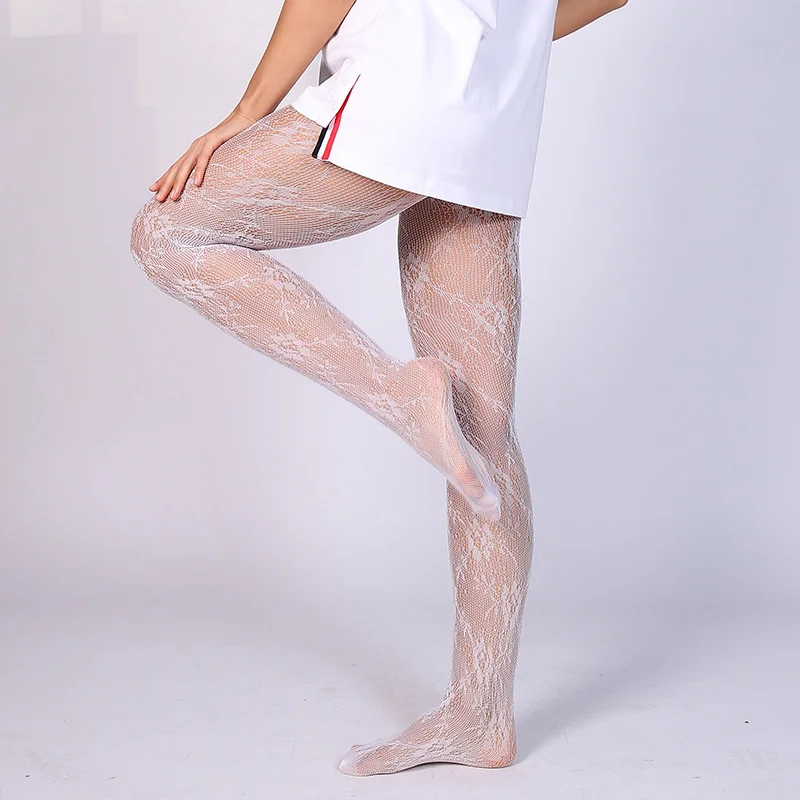 

Sexy fishnet stockings thigh high pants erotic underwear knitted tightly cut skull cut off impression punk stretcher tights