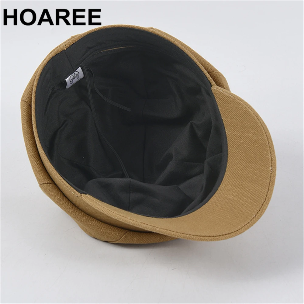 Хлопковая кепка газетчик HOAREE осенне зимние шапки в британском стиле для женщин