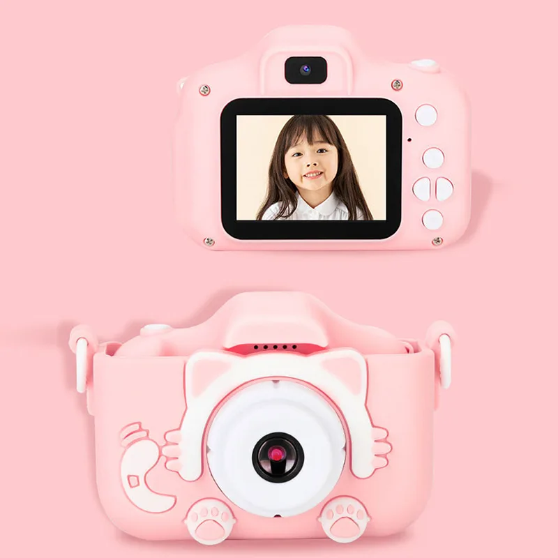 

Children's Digital Camera Portable HD Dual Lens Photo Camera For Kids Cute Children Mini Toy Camera For Girls Boys Birthday Gift