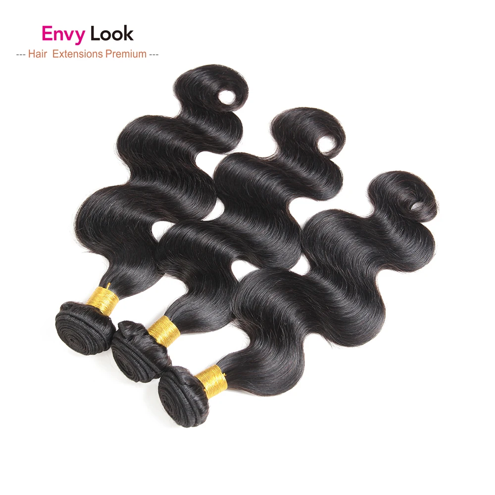 Натуральные необработанные волнистые человеческие волосы Envy Look 3/4 пряди