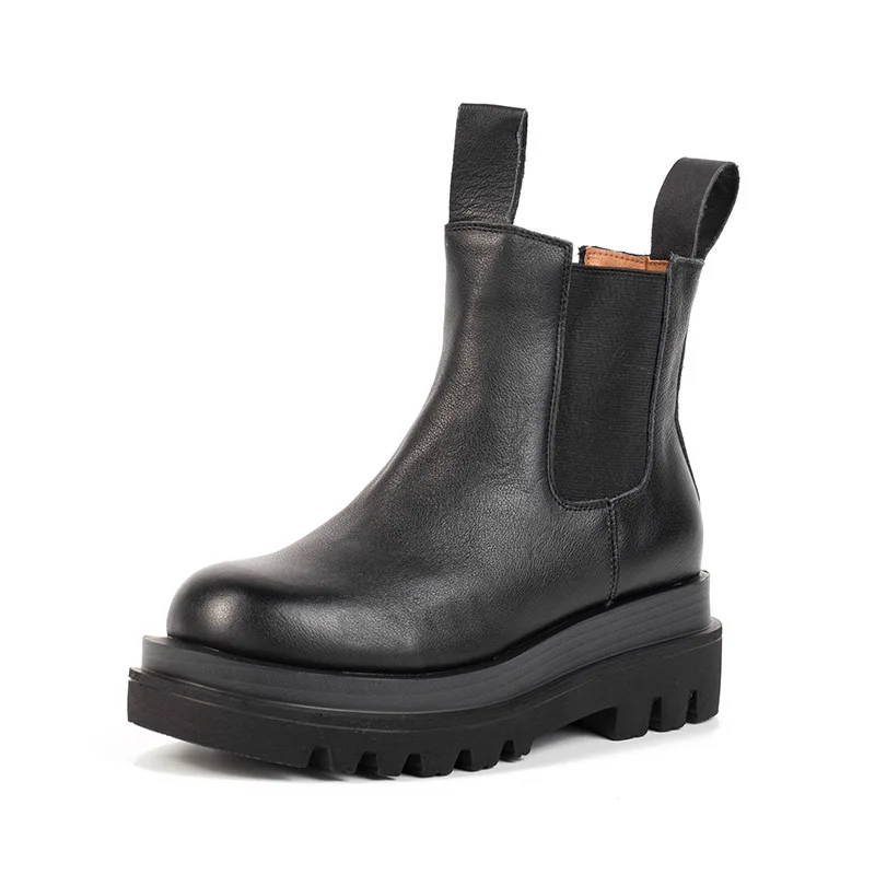 Ботинки челси женские кожаные на высоком каблуке свадебная обувь для женщин