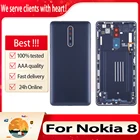 Оригинальная Новинка для Nokia 8 задняя крышка батарейного отсека задняя крышка Корпус для матероса с боковыми ключами запасные части для объектива камеры